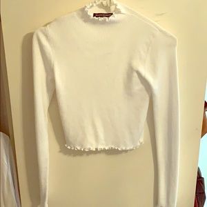 Brandy Melville scrunchy high neck crop sweater